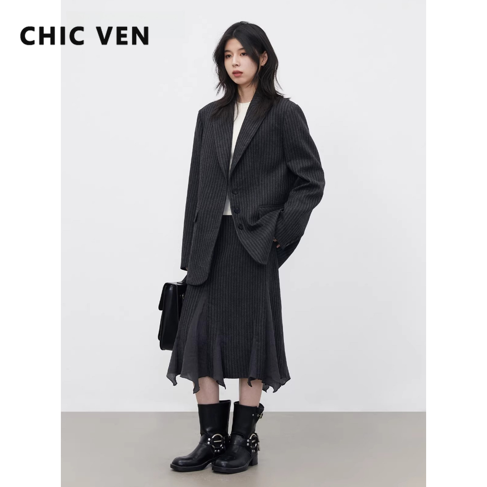 Wool Blend Coat - CHIC VEN Mode Dames wollen blazer