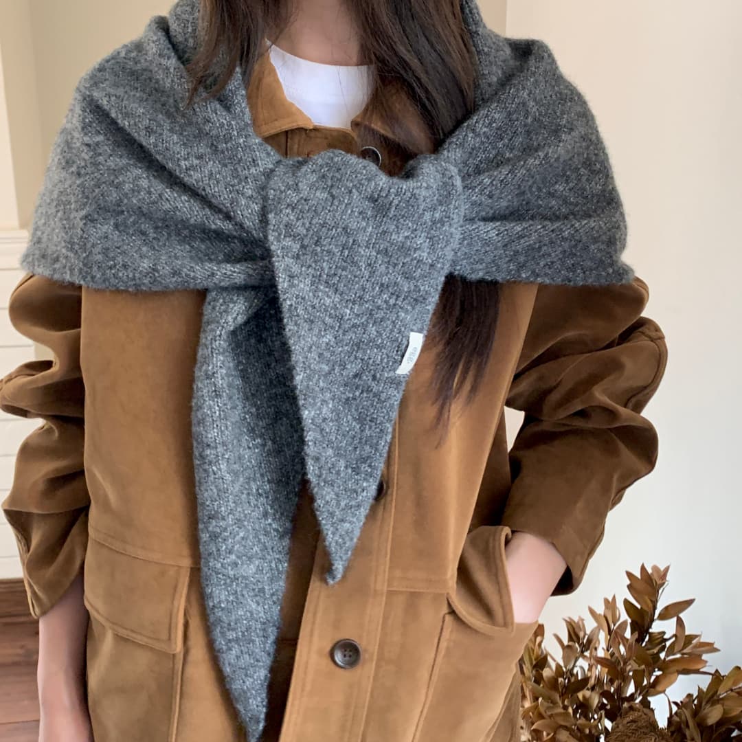 Winter Clothing Korea - 2026 NIEUWE Koreaanse Driehoekssjaal Niche Wol
