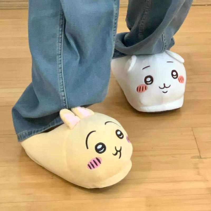 Winter Clothing Cute - Winterwarmte Chiikawa Pluche Pantoffels Schattige Anime