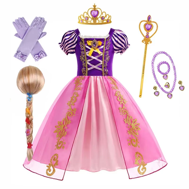 Winter Clothing Girls - Rapunzel-kostuum voor meisjes Prinsessenjurk Cosplay Tangled