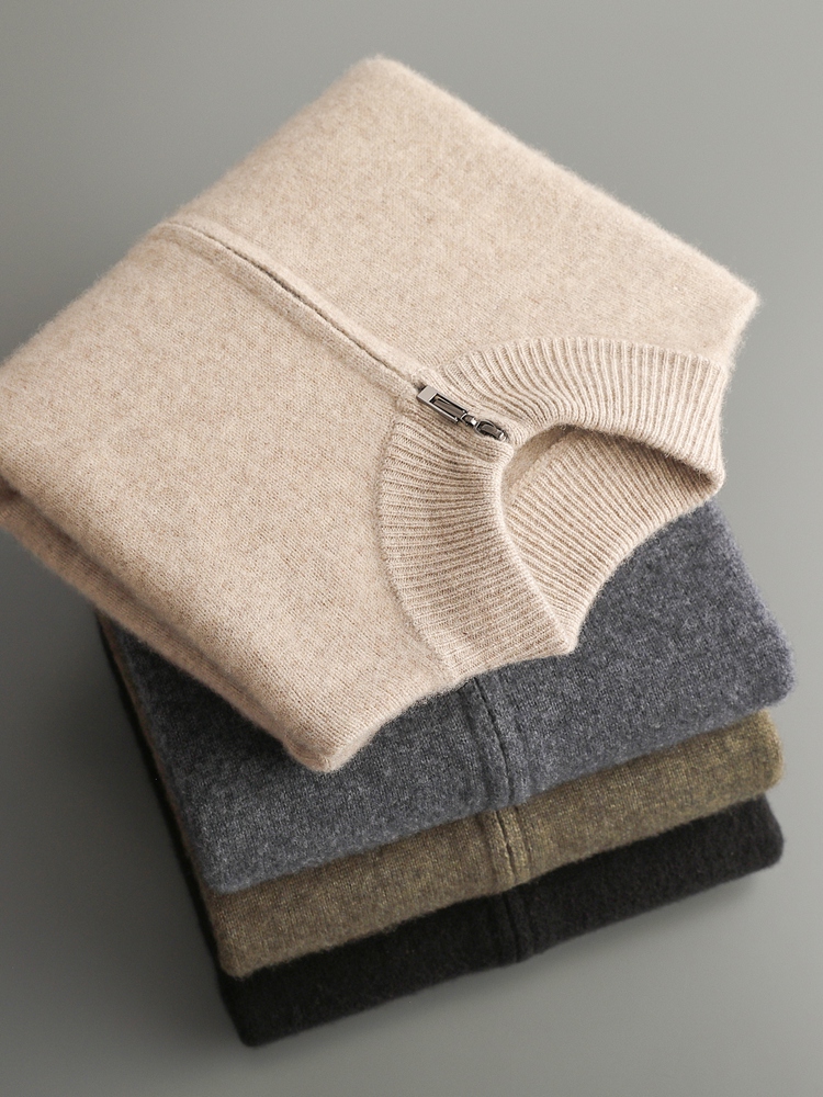 Wool Blend Coat - 100% Merinowol Heren Truien Vesten Herfst