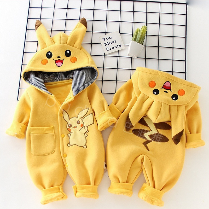 Winter Clothing Cute - Cartoon Pocket Monsters Baby Pyjama Pasgeboren