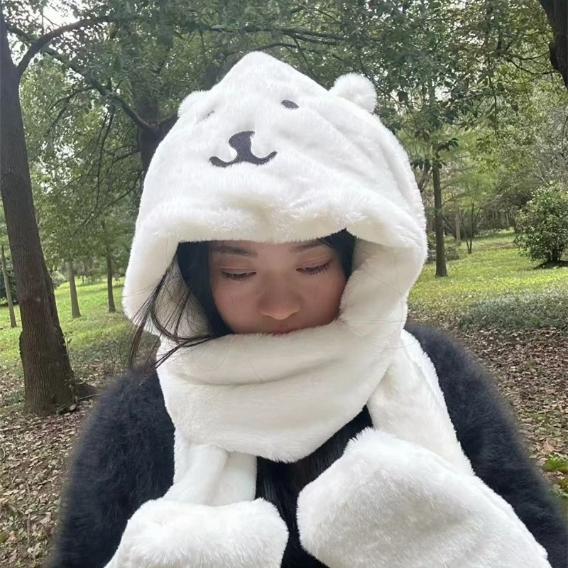 Winter Clothing Cute - 3-in-1 pluche dikke capuchon schattige cartoon