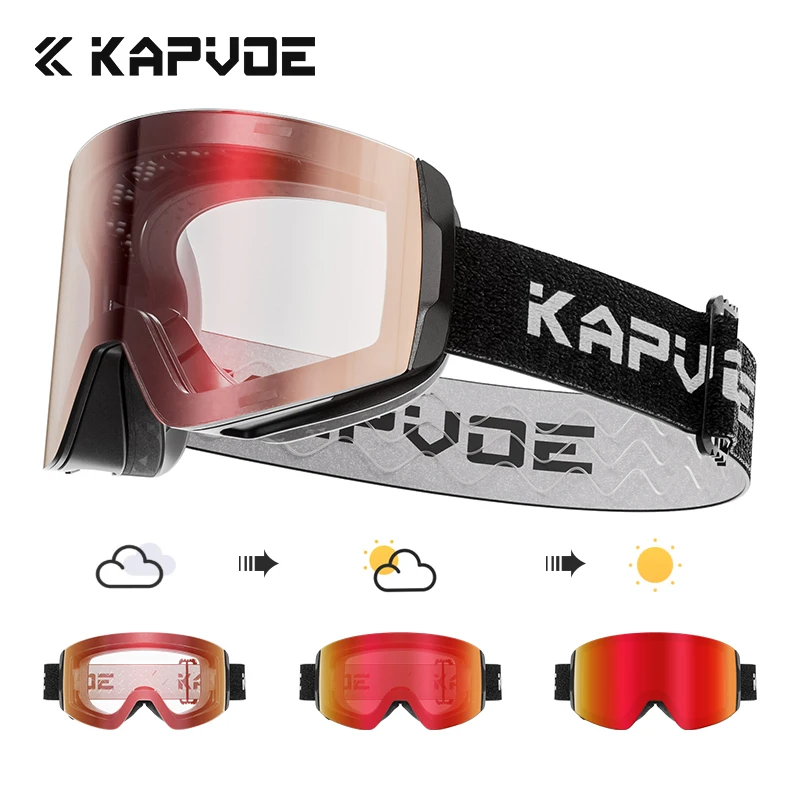 Snow Goggle Uv - KAPVOE Magnetische sneeuwbril Dubbellaags anticondens UV-bescherming