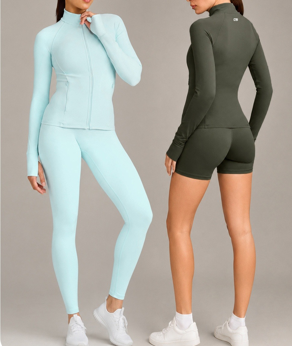 C-B Dames Yoga-jas met opstaan - Winter Yoga Clothing recensie en prijs