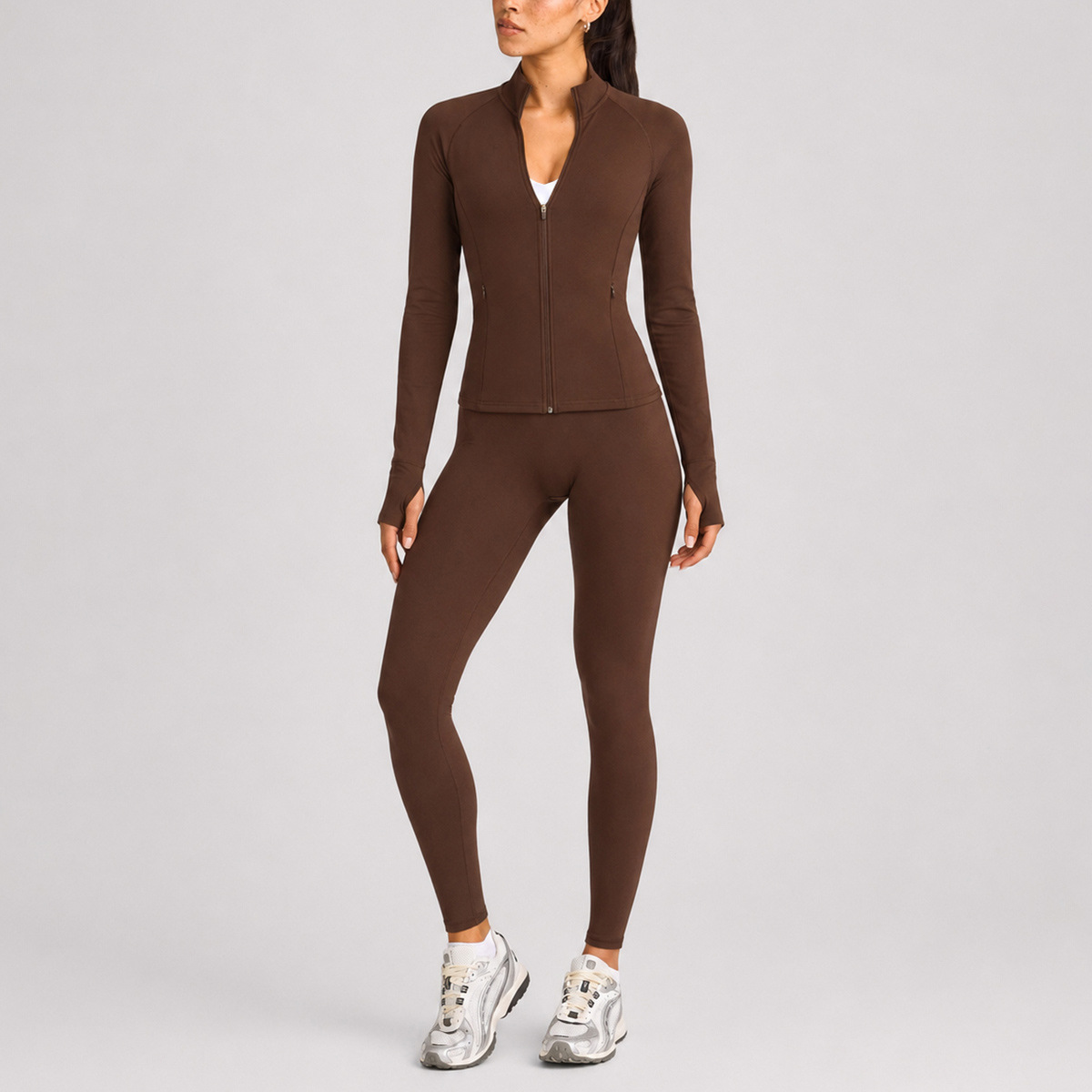 C-B Dames Yoga-jas met opstaan - Winter Yoga Clothing recensie en prijs