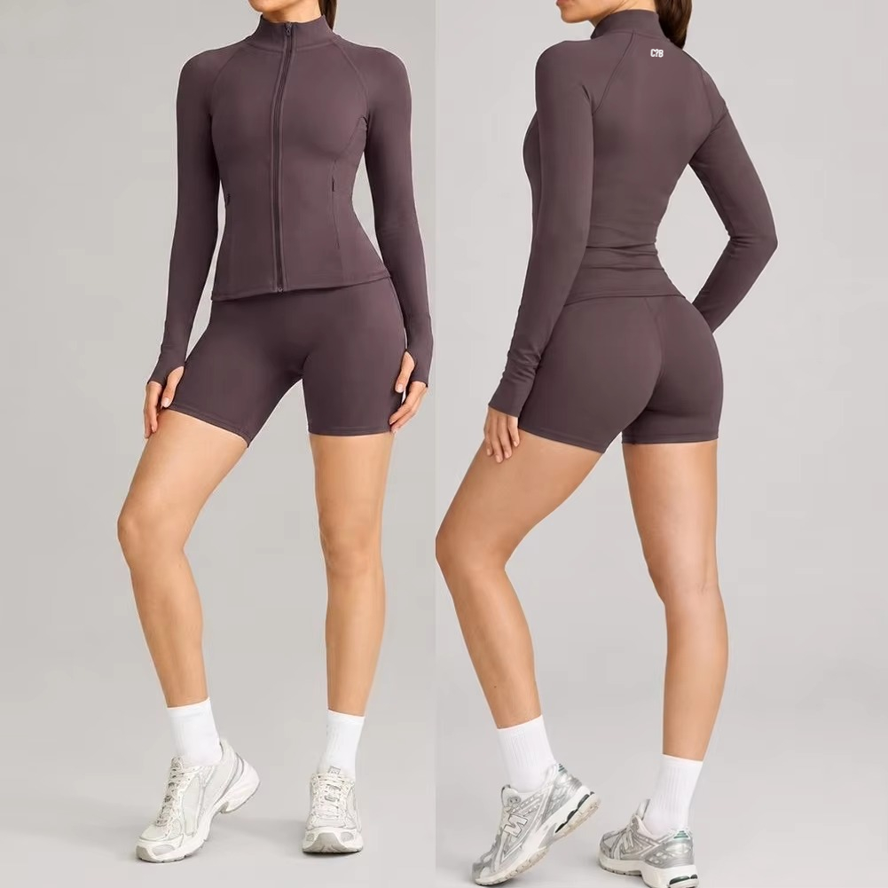 C-B Dames Yoga-jas met opstaan - Winter Yoga Clothing recensie en prijs