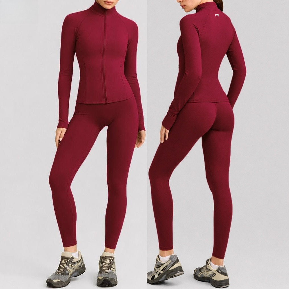 C-B Dames Yoga-jas met opstaan - Winter Yoga Clothing recensie en prijs