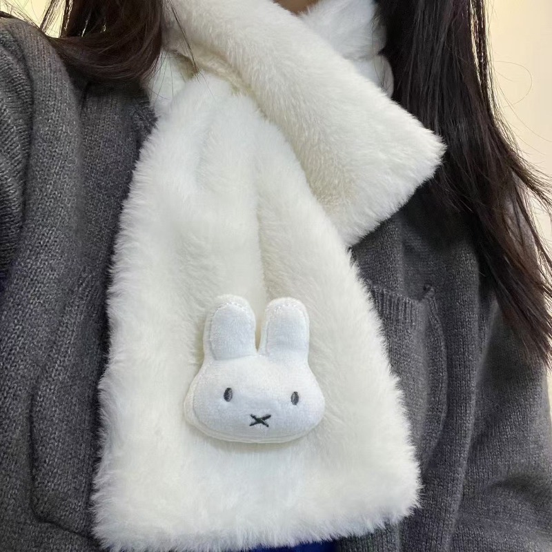 Witte Miffy-sjaal |   Veelzijd - Winter Clothing Cute recensie en prijs
