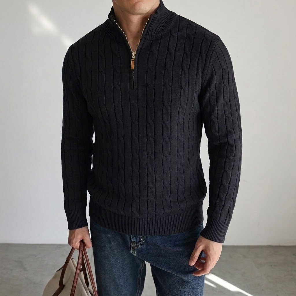Nieuwe heren kabelgebreide hal - Wool Blend Coat recensie en prijs