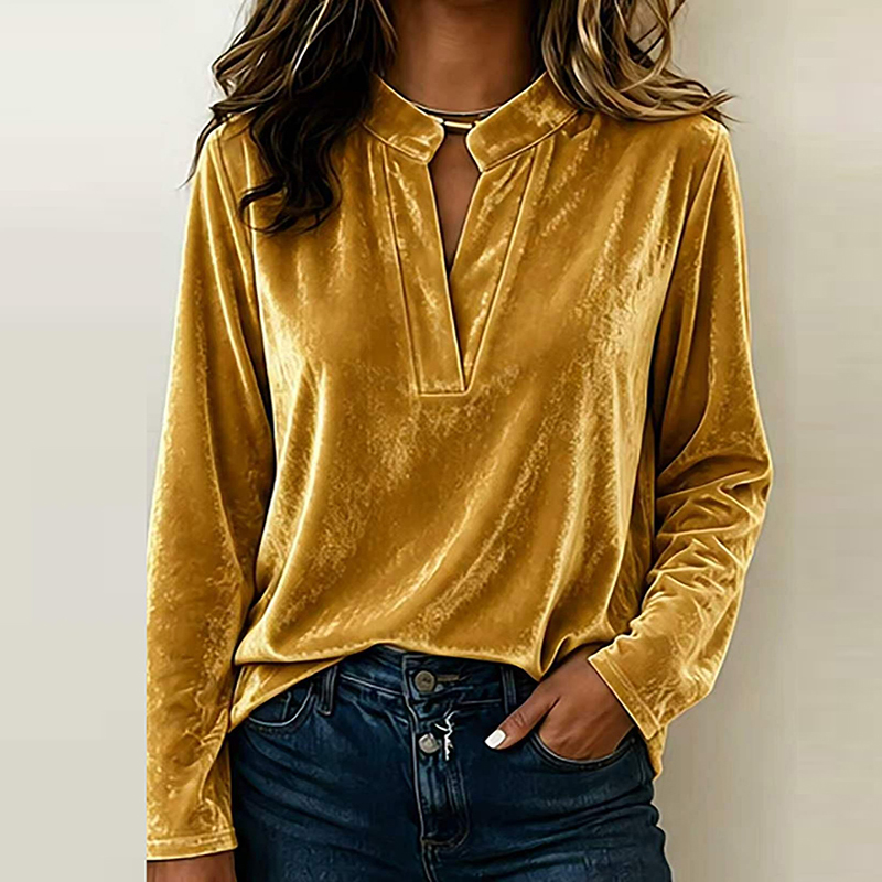 Mode fluwelen blouse dames shi - Winter Clothing Girls recensie en prijs
