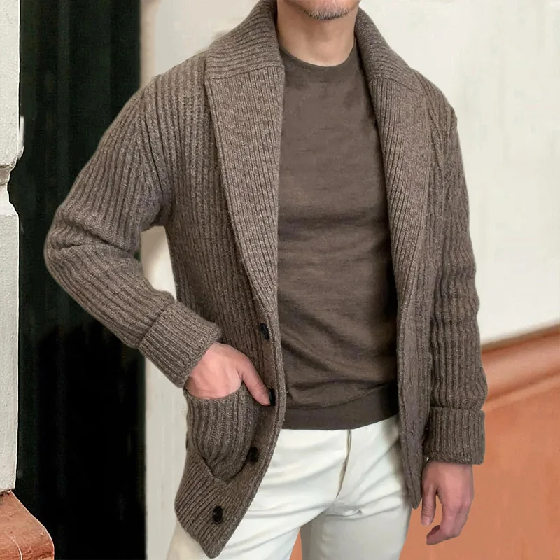 Herensweaters Vest Revers Lang - Wool Blend Coat recensie en prijs