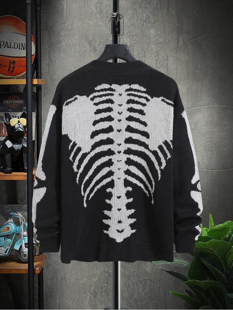 Heren vest truien met skeletpa - Wool Blend Coat recensie en prijs