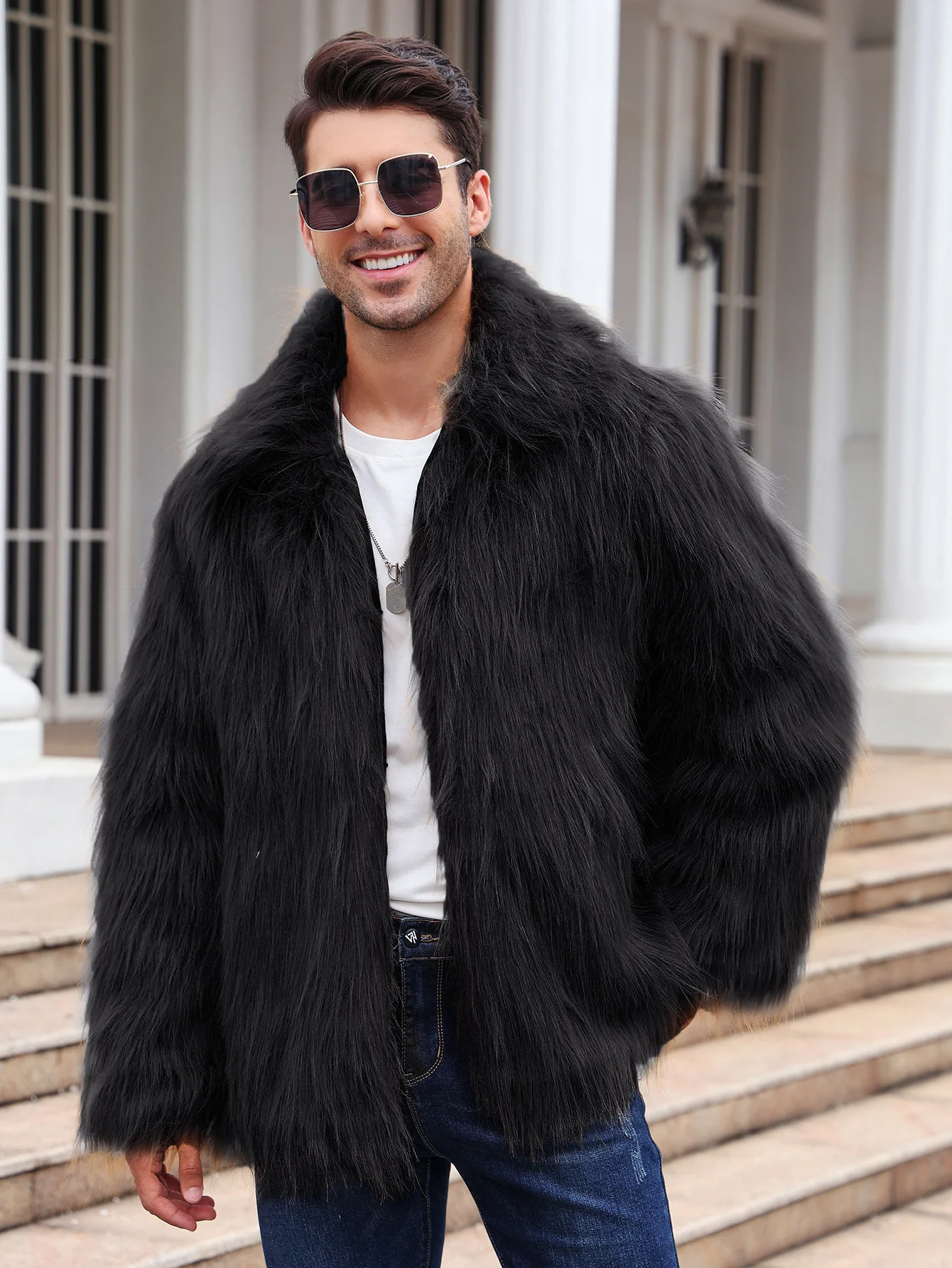 Mannen Faux Vossenbont Jas Jas - Winter Clothing Cute recensie en prijs