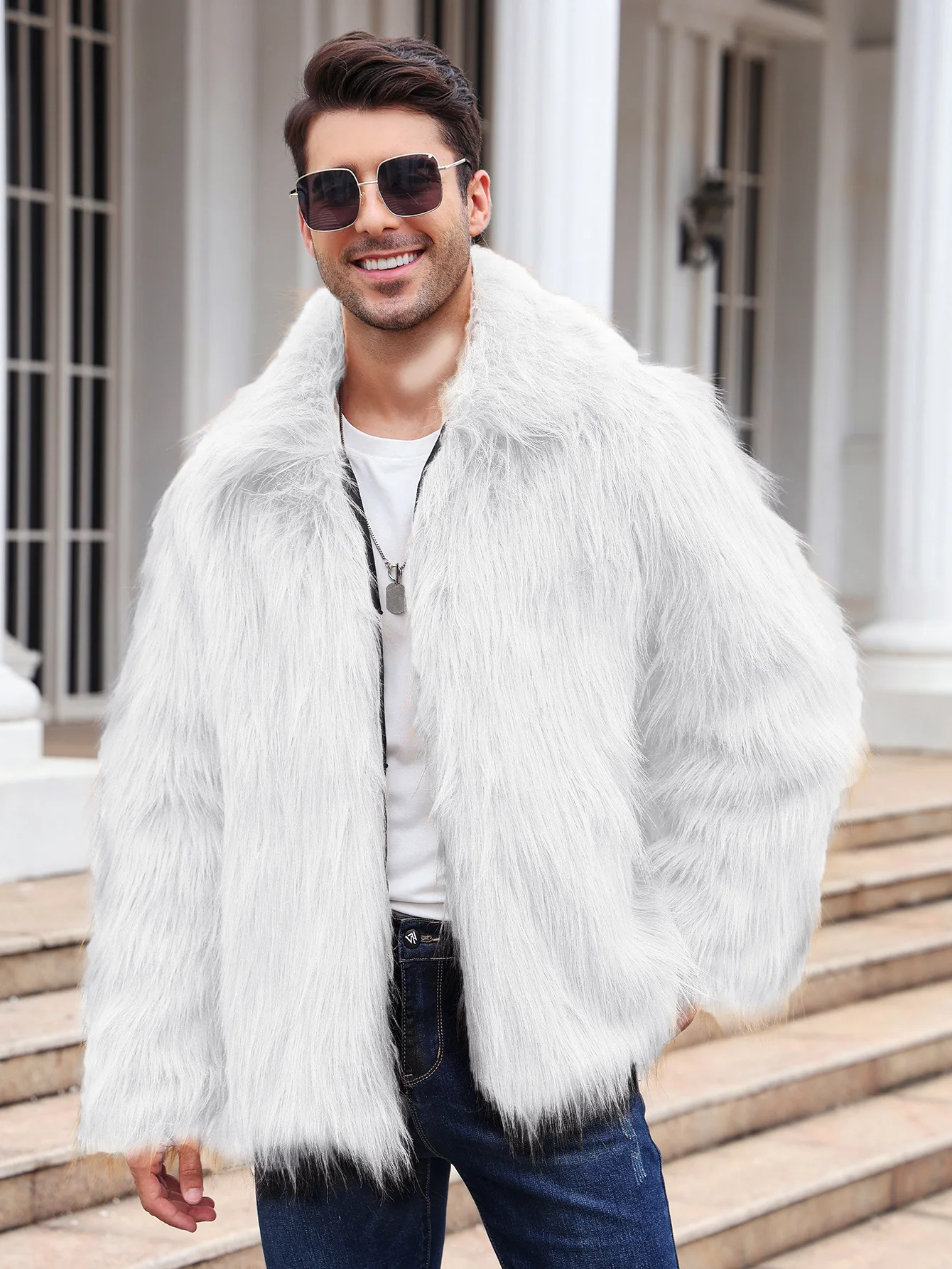Mannen Faux Vossenbont Jas Jas - Winter Clothing Cute recensie en prijs