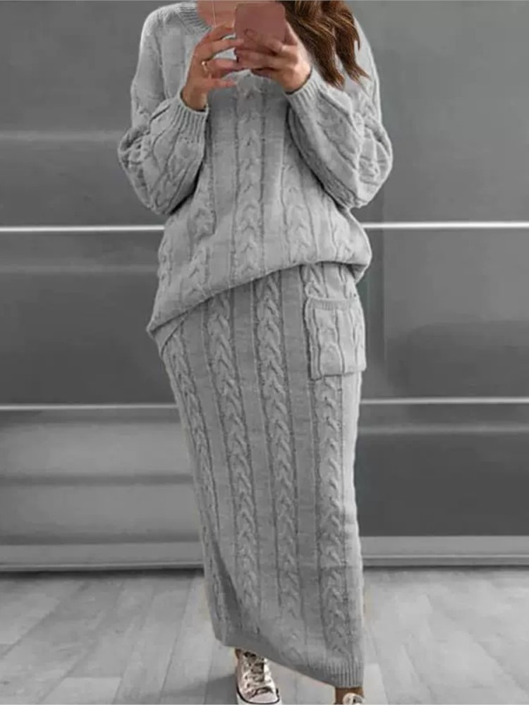 Mode gebreide trui sets voor v - Winter Clothing Girls recensie en prijs