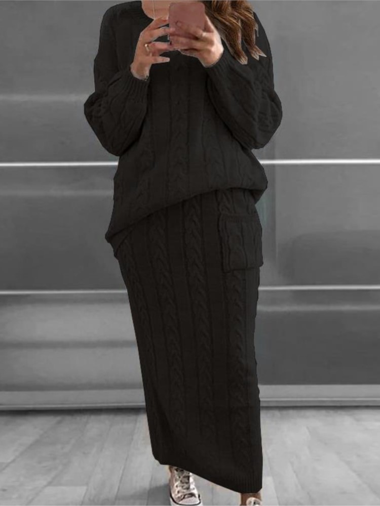Mode gebreide trui sets voor v - Winter Clothing Girls recensie en prijs