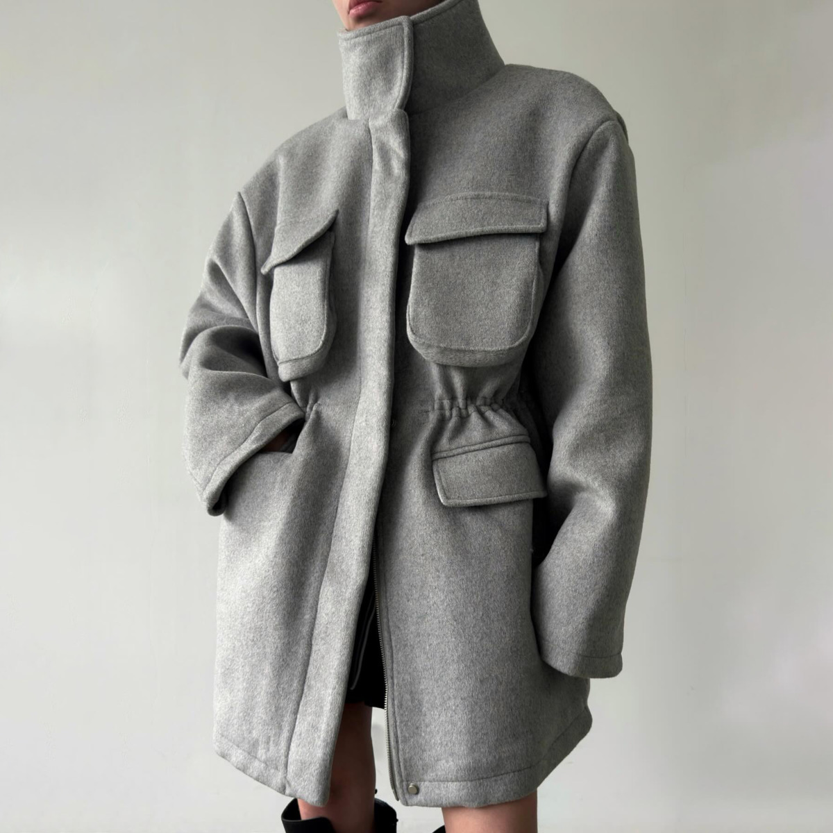 IG Dames Utility-jas met hoge  - Wool Blend Coat recensie en prijs