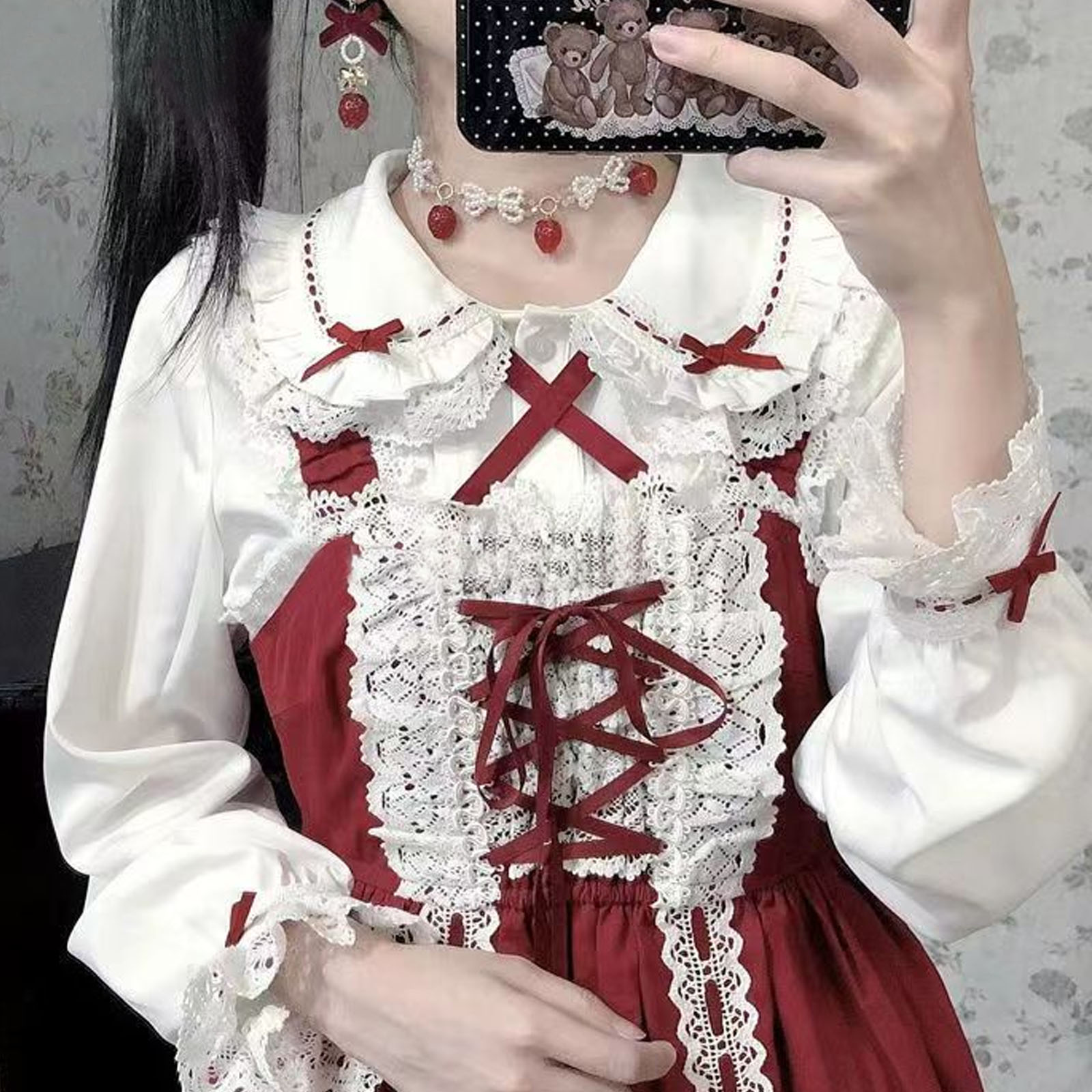 Japanse Lolita Stijl Kant Ruch - Winter Clothing Girls recensie en prijs